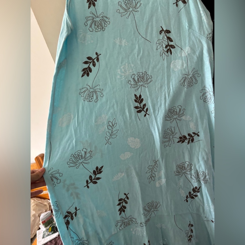 Women’s cotton high-low blue floral dress size large - Picture 6 of 10